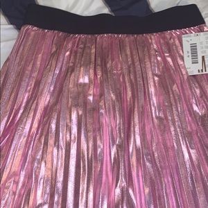 Lula Roe Holiday Jill pink metallic skirt